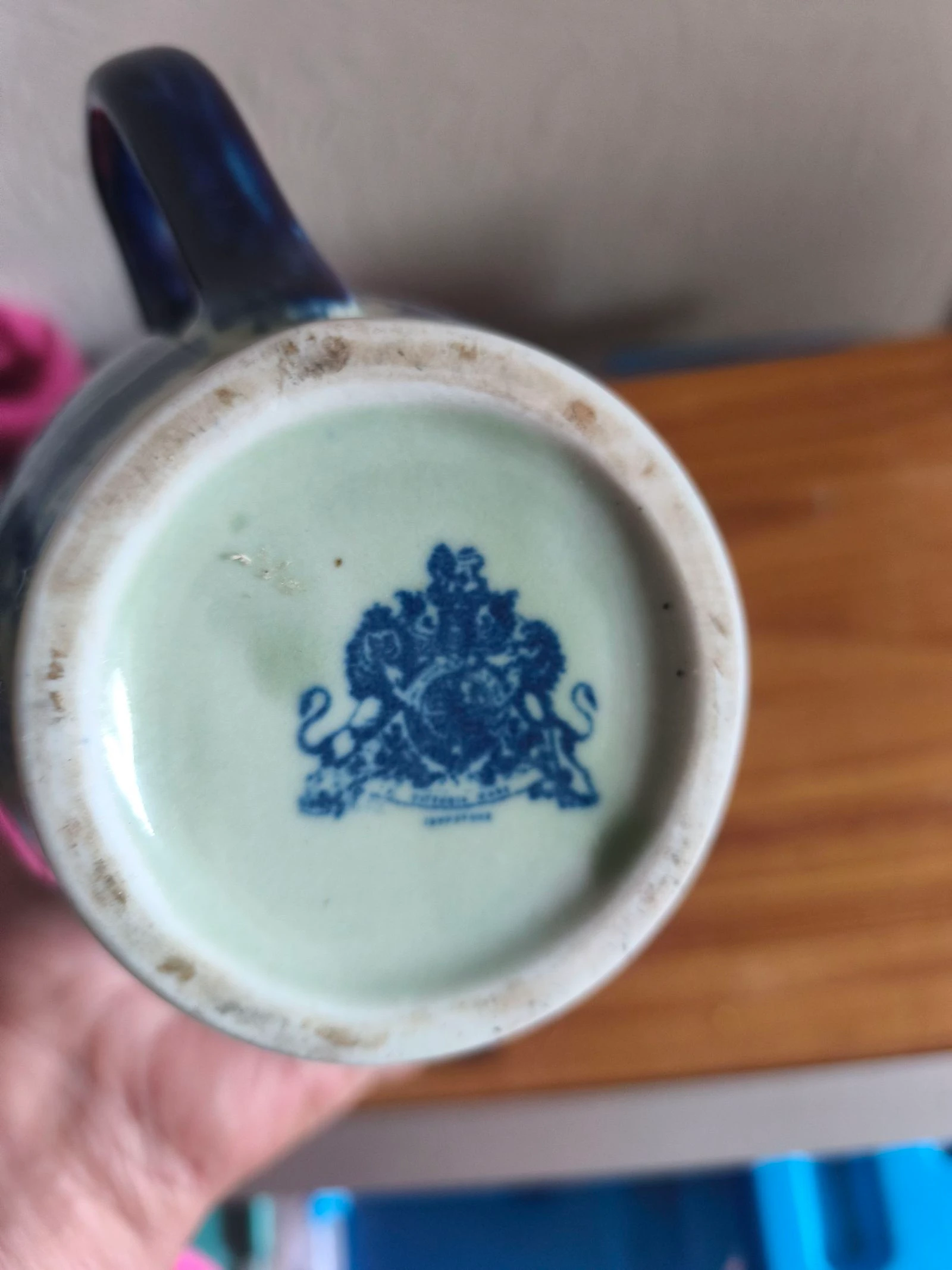 Antigua Lámpara de petróleo en cerámica azul y blanca - Estilo siglo XIX – photo 11